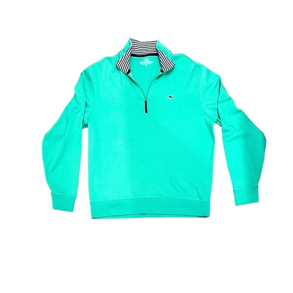Vineyard Vines Other - VINEYARD VINES SALTWATER PIMA COTTON MINT GREEN QUARTER ZIP PULLOVER